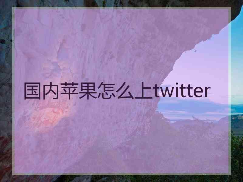 国内苹果怎么上twitter