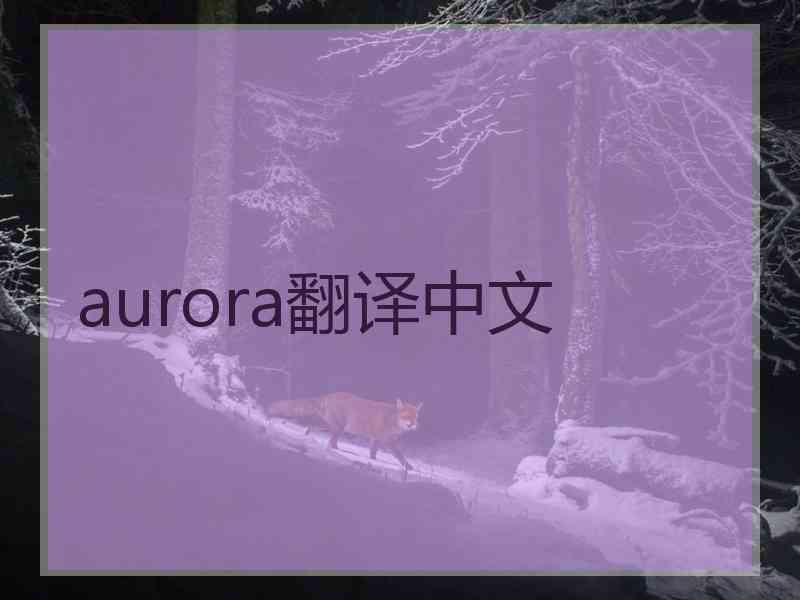 aurora翻译中文