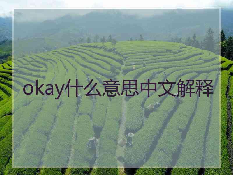 okay什么意思中文解释