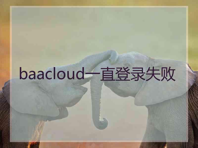 baacloud一直登录失败