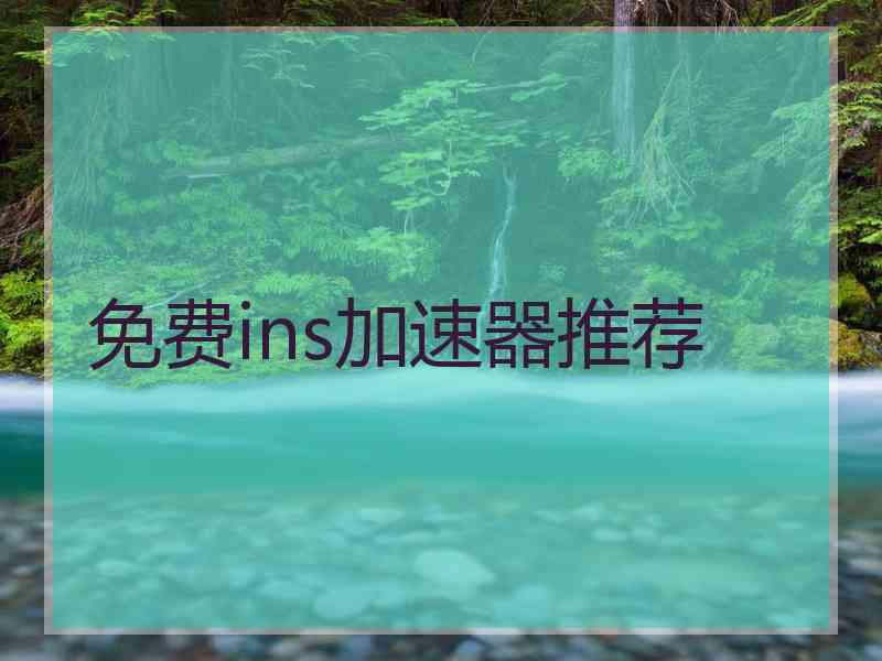 免费ins加速器推荐