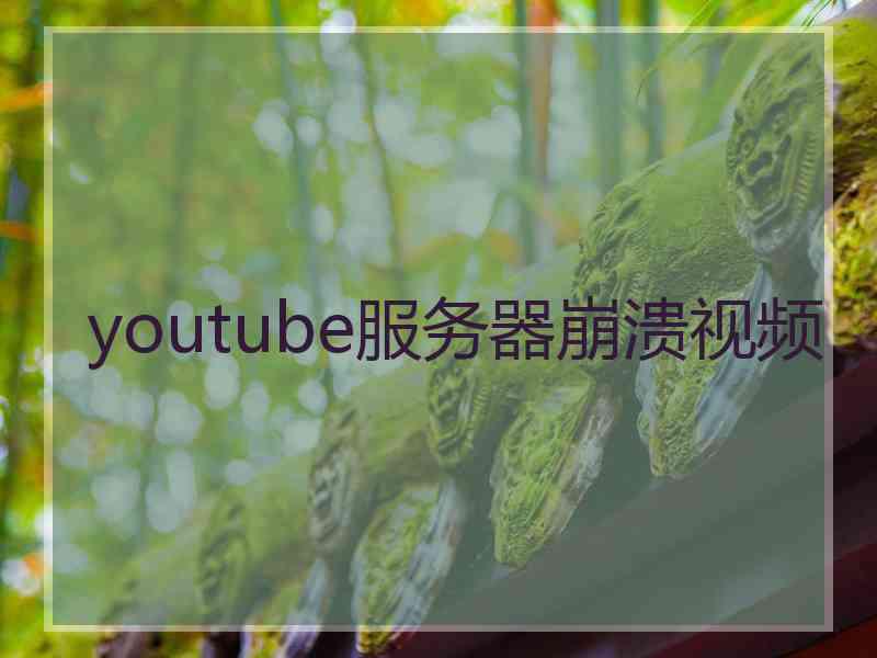 youtube服务器崩溃视频