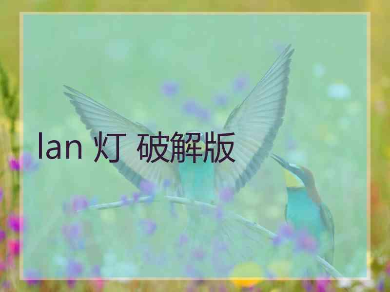 lan 灯 破解版