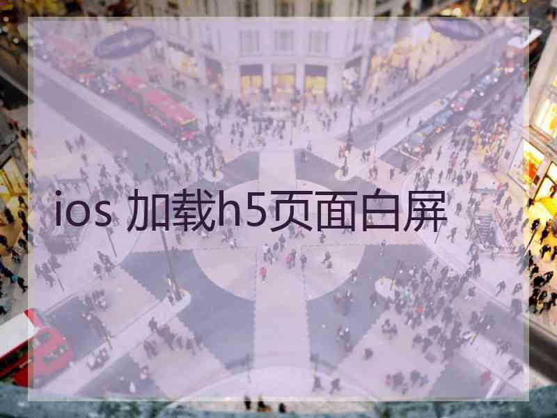 ios 加载h5页面白屏