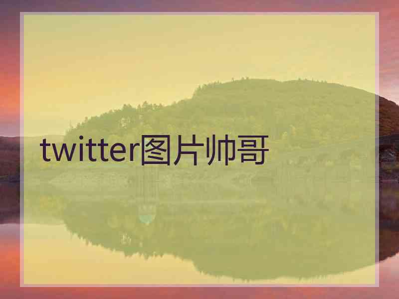 twitter图片帅哥