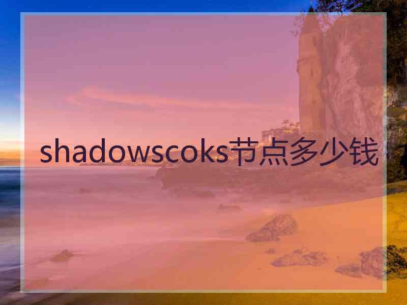 shadowscoks节点多少钱