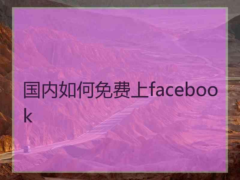 国内如何免费上facebook