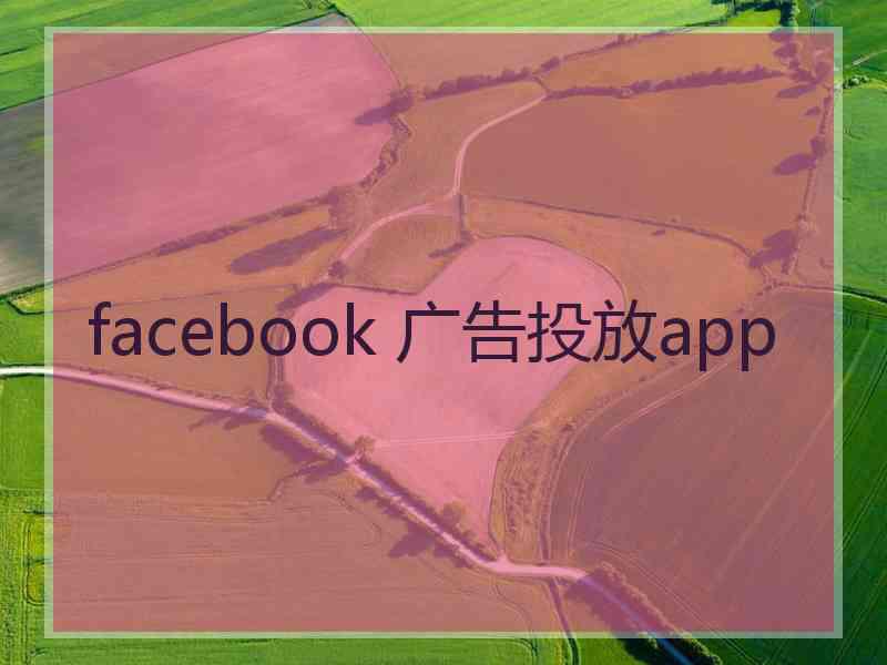 facebook 广告投放app