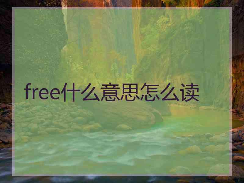 free什么意思怎么读